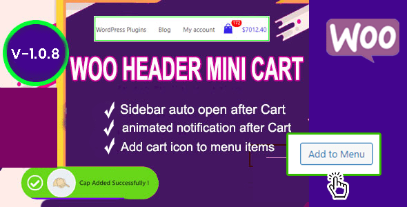 Woo Header Mini Cart Preview Wordpress Plugin - Rating, Reviews, Demo & Download
