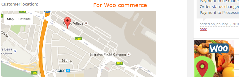 Woo Order Google Map Location Finder Preview Wordpress Plugin - Rating, Reviews, Demo & Download