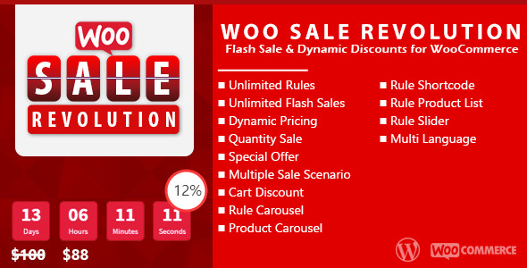 Woo Sale Revolution:Flash Sale+Dynamic Discounts Preview Wordpress Plugin - Rating, Reviews, Demo & Download