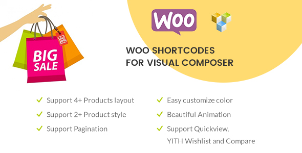 Woo Shortcodes For Visual Composer Preview Wordpress Plugin - Rating, Reviews, Demo & Download