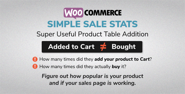 Woo Simple Sale Stats Preview Wordpress Plugin - Rating, Reviews, Demo & Download