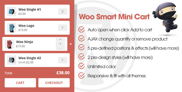 Woo Smart Mini Cart – Interaction WooCommerce Mini Cart Preview Wordpress Plugin - Rating, Reviews, Demo & Download