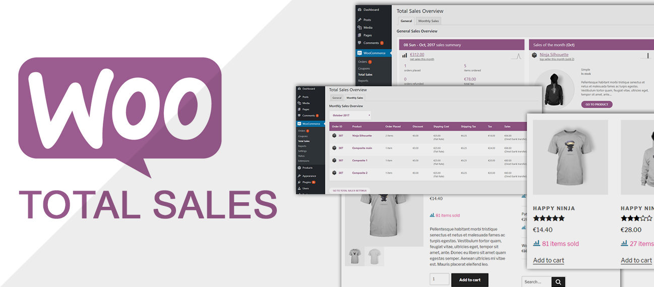 Woo Total Sales Preview Wordpress Plugin - Rating, Reviews, Demo & Download