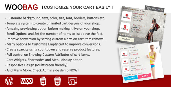 WooBag – Customize Your Cart Easily Preview Wordpress Plugin - Rating, Reviews, Demo & Download
