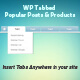 Woocomerce Tabbed Popular Post & Products