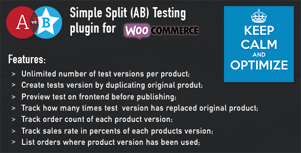 Woocommerce AB Split Testing Preview Wordpress Plugin - Rating, Reviews, Demo & Download