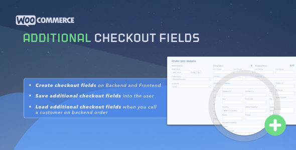 WooCommerce Additional Checkout Fields Preview Wordpress Plugin - Rating, Reviews, Demo & Download