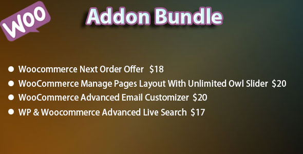 WooCommerce Addon Bundle Preview Wordpress Plugin - Rating, Reviews, Demo & Download