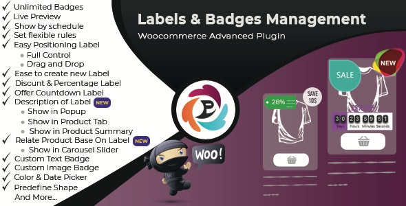 WooCommerce Advance Product Label And Badge Pro Preview Wordpress Plugin - Rating, Reviews, Demo & Download
