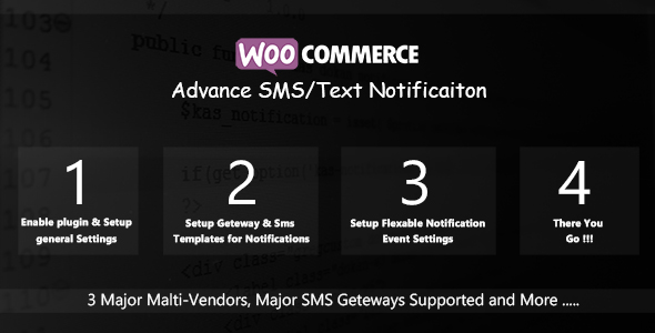 WooCommerce Advance SMS/Text Notification Preview Wordpress Plugin - Rating, Reviews, Demo & Download