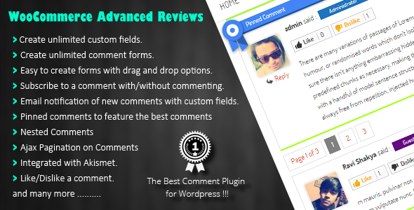 WooCommerce Advanced Product Reviews Preview Wordpress Plugin - Rating, Reviews, Demo & Download
