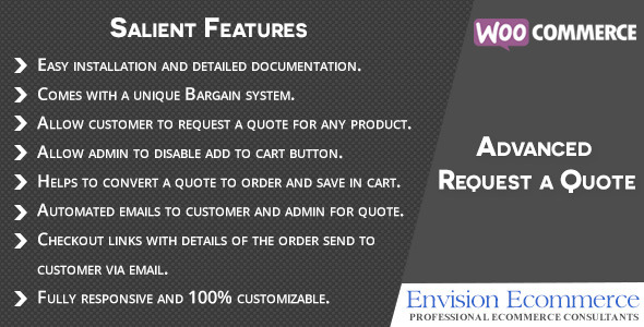 Woocommerce Advanced Request A Quote Preview Wordpress Plugin - Rating, Reviews, Demo & Download