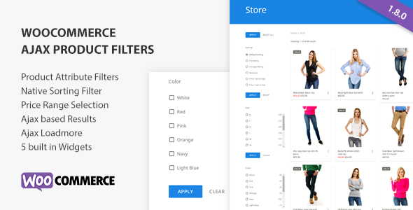 WooCommerce Ajax Product Filters Preview Wordpress Plugin - Rating, Reviews, Demo & Download