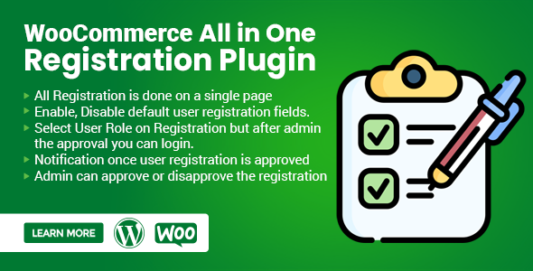 WooCommerce All In One Registration Plugin Preview - Rating, Reviews, Demo & Download