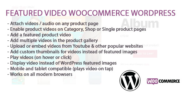 WooCommerce And WordPress Featured Video Preview - Rating, Reviews, Demo & Download