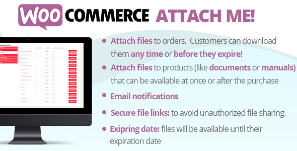 WooCommerce Attach Me! Preview Wordpress Plugin - Rating, Reviews, Demo & Download