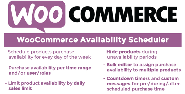 WooCommerce Availability Scheduler Preview Wordpress Plugin - Rating, Reviews, Demo & Download