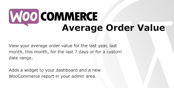 WooCommerce Average Order Value Preview Wordpress Plugin - Rating, Reviews, Demo & Download