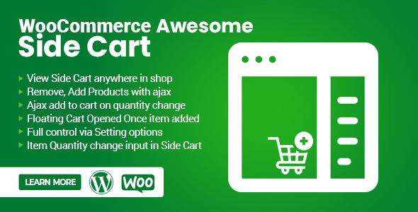 WooCommerce Awesome Side Cart Preview Wordpress Plugin - Rating, Reviews, Demo & Download