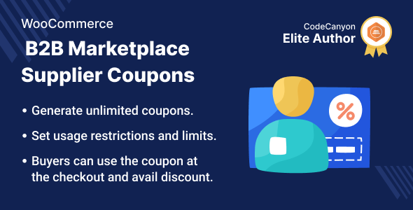 WooCommerce B2B Marketplace Supplier Coupon Preview Wordpress Plugin - Rating, Reviews, Demo & Download