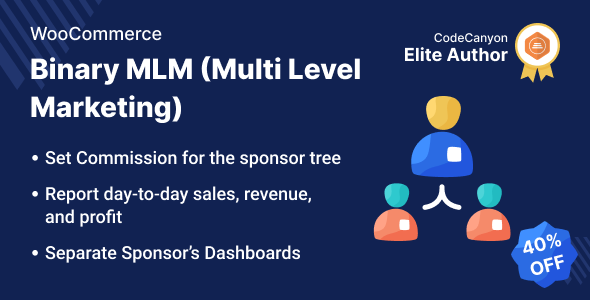 WooCommerce Binary Multi Level Marketing [MLM] Preview Wordpress Plugin - Rating, Reviews, Demo & Download