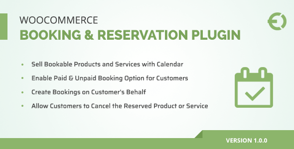 WooCommerce Booking & Reservation Plugin Preview - Rating, Reviews, Demo & Download