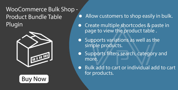 WooCommerce Bulk Shop – Product Bundle Table Plugin Preview - Rating, Reviews, Demo & Download