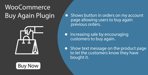 WooCommerce Buy Again Plugin Preview - Rating, Reviews, Demo & Download