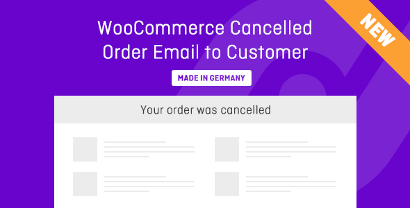WooCommerce Cancelled Order Email To Customer Preview Wordpress Plugin - Rating, Reviews, Demo & Download
