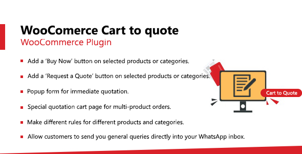 WooCommerce Cart To Quote Preview Wordpress Plugin - Rating, Reviews, Demo & Download