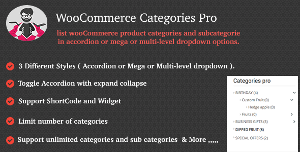 WooCommerce Categories Pro Preview Wordpress Plugin - Rating, Reviews, Demo & Download
