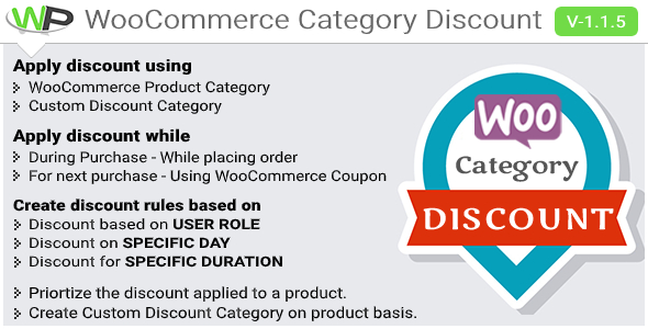 WooCommerce Category Discount Preview Wordpress Plugin - Rating, Reviews, Demo & Download
