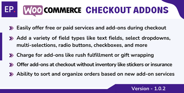 Woocommerce Checkout Addons Plugin (Add Extra Fields To Checkout Page) Preview - Rating, Reviews, Demo & Download