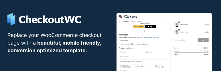 WooCommerce Checkout By CheckoutWC – Reduce Cart Abandonment And Increase Conversions Preview Wordpress Plugin - Rating, Reviews, Demo & Download