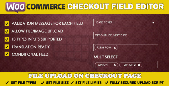 WooCommerce Checkout Field Editor Preview Wordpress Plugin - Rating, Reviews, Demo & Download