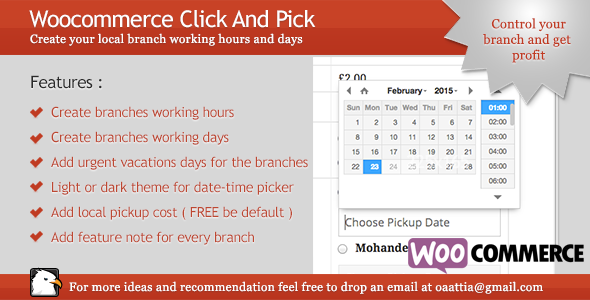 Woocommerce – Click And Pick ( Local Pickup ) Preview Wordpress Plugin - Rating, Reviews, Demo & Download