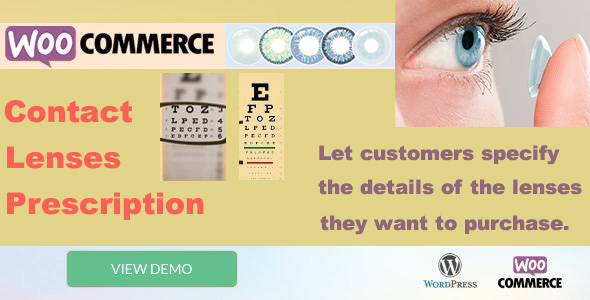WooCommerce Contact Lenses Prescription Plugin Preview - Rating, Reviews, Demo & Download