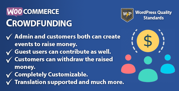 WooCommerce Crowdfunding | Event Fund Pool Preview Wordpress Plugin - Rating, Reviews, Demo & Download