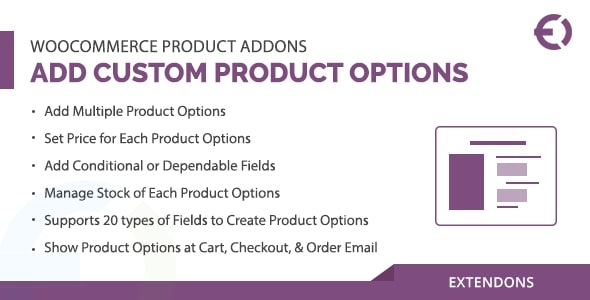 WooCommerce Custom Product Addons, Custom Product Options Preview Wordpress Plugin - Rating, Reviews, Demo & Download
