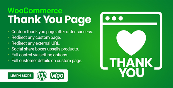 WooCommerce Custom Thank You & Order Confirmation Page Preview Wordpress Plugin - Rating, Reviews, Demo & Download