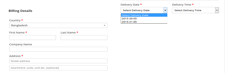 Woocommerce Customer Delivery Date Time Selection Preview Wordpress Plugin - Rating, Reviews, Demo & Download
