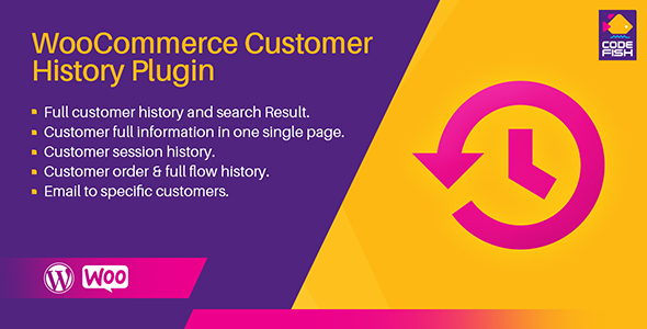 WooCommerce Customer History Plugin Preview - Rating, Reviews, Demo & Download