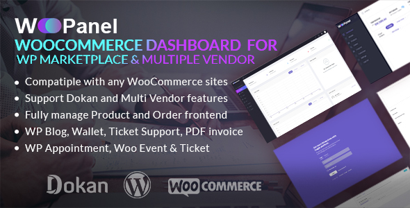 WooCommerce Dashboard For WP Marketplace & Multi Vendor Preview Wordpress Plugin - Rating, Reviews, Demo & Download