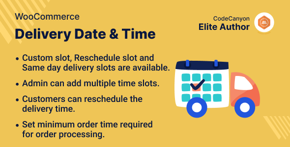 WooCommerce Delivery Date & Time Preview Wordpress Plugin - Rating, Reviews, Demo & Download