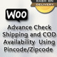 WooCommerce Delivery Time And Cash On Delivery Check Using Pincode/Zipcode
