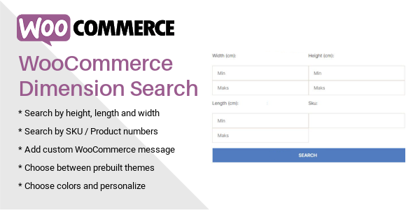 WooCommerce Dimension Search Preview Wordpress Plugin - Rating, Reviews, Demo & Download