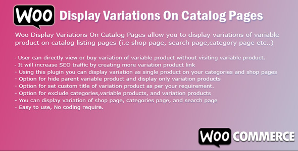 WooCommerce Display Variations As Single Product On Catalog Pages Preview Wordpress Plugin - Rating, Reviews, Demo & Download