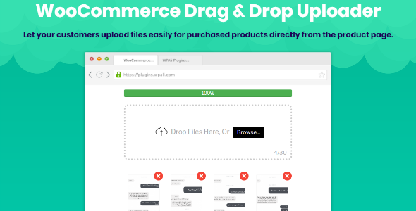 WooCommerce Drag & Drop Uploader | Ajax File Upload Preview Wordpress Plugin - Rating, Reviews, Demo & Download
