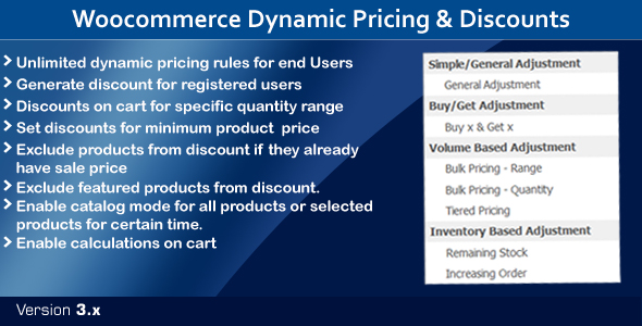 Woocommerce Dynamic Pricing & Discounts – Time Based Preview Wordpress Plugin - Rating, Reviews, Demo & Download
