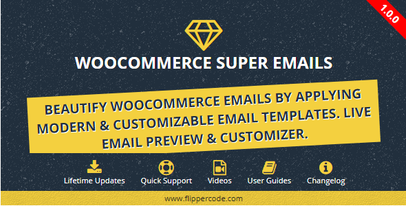 WooCommerce Email Customizer WordPress Plugin Preview - Rating, Reviews, Demo & Download